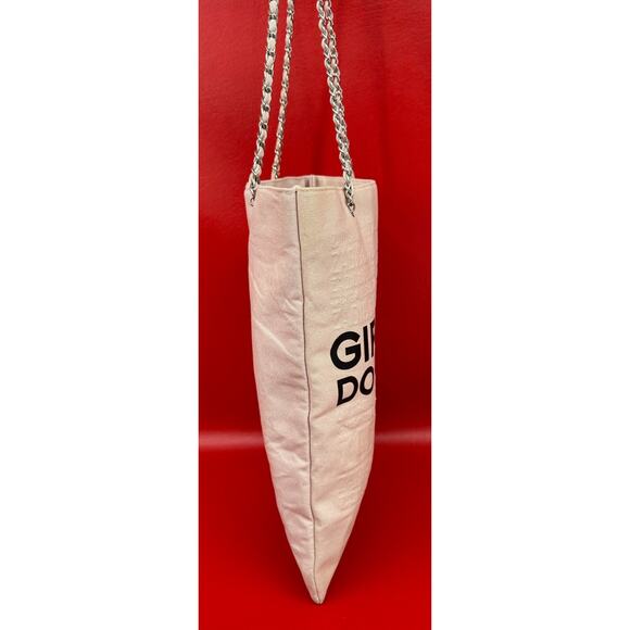 Girls Can Do Anything Zadig & Voltaire Parfums Chain Strap Pink Canvas Bag - Picture 3 of 14